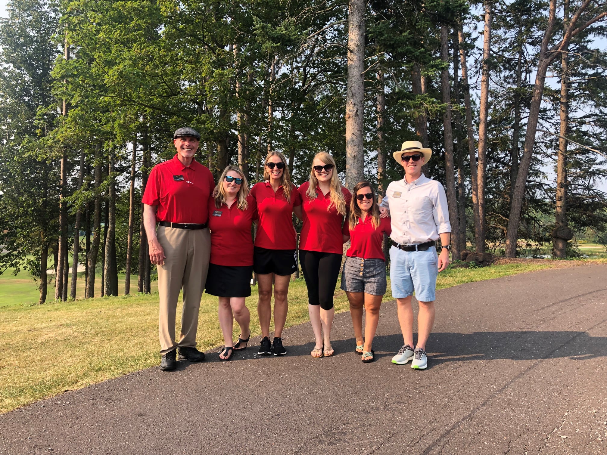 Group of employees outdoors