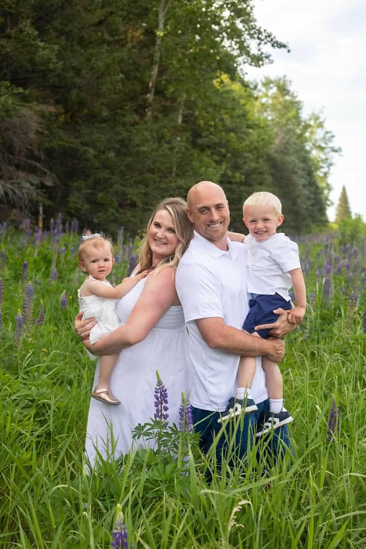 Happy family outdoors