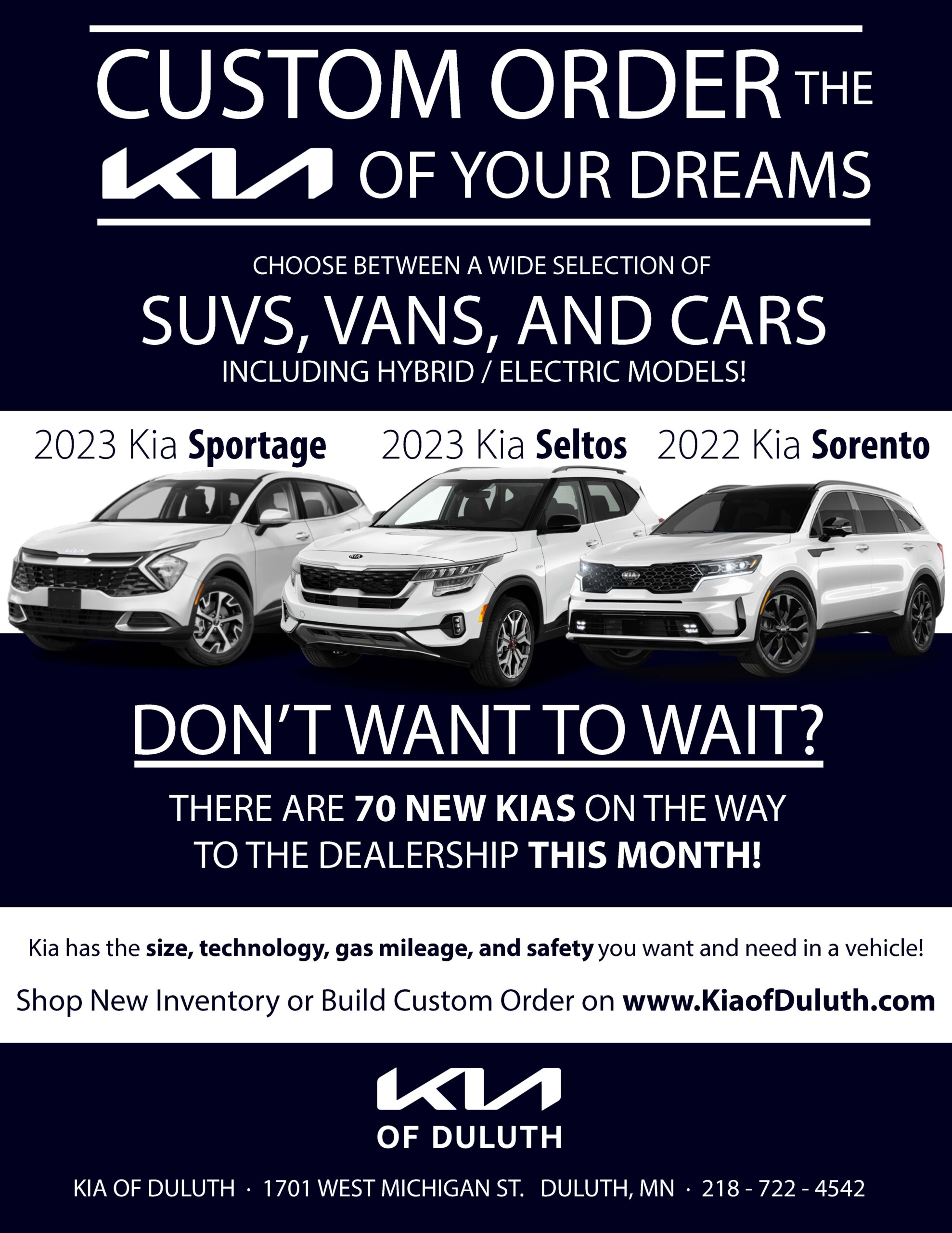 Kia of Duluth Fall Guide advertisement