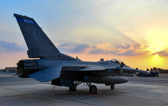 179th Expeditionary Fighter Squadron F-16 at Agile Phoenix 22