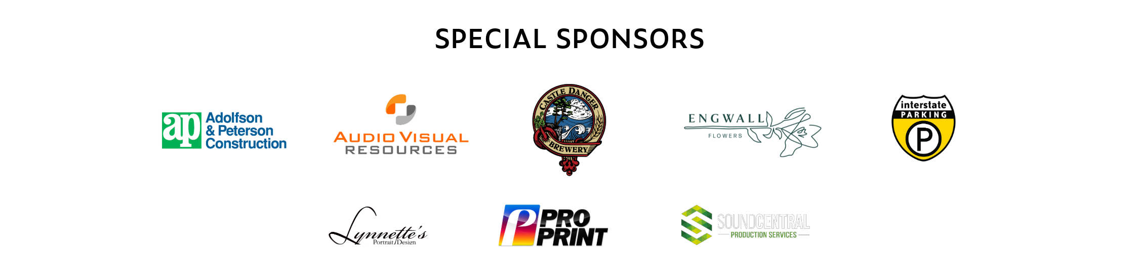 Special Sponsors list